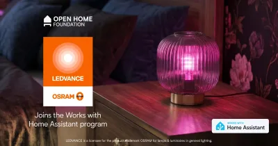 Artwork announcing LEDVANCE joining Works with Home Assistant