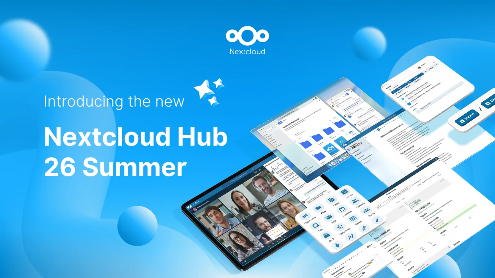 Nextcloud Hub 26 Summer interface