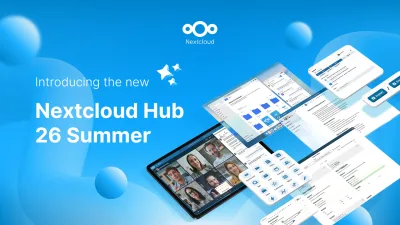 Nextcloud Hub 26 Summer interface