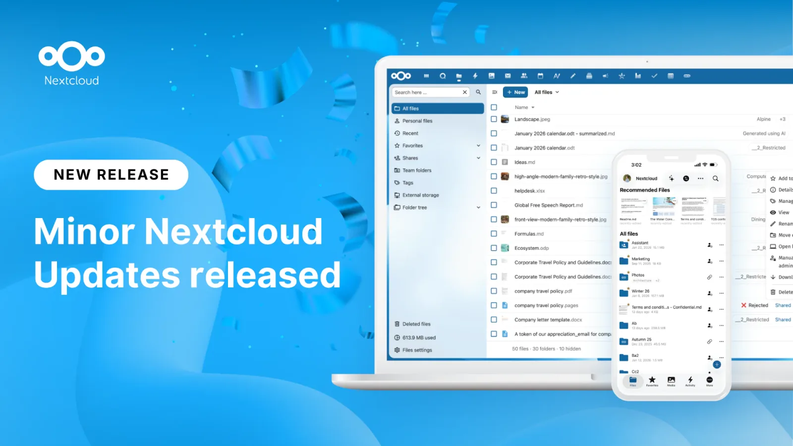 Nextcloud maintenance release graphic