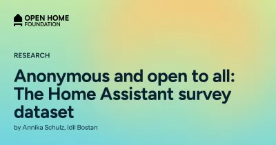 Open Home Foundation announcement of the Home Assistant survey dataset
